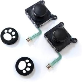 Resim 2 adet Joystick Analog Çubuk Yedek Thumbstick Düğme Modülü PS Vita PSV 2000 Konsolu, Rocker Caps Onarım Araçları Aksesuarları, Siyah 