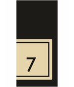 Resim YENİ HEDİYELİK DÜNYAM Daire Kapı Numarası Siyah - Gold Aynalı Pleksi No:7 