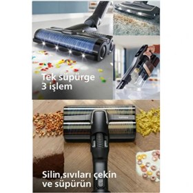 Resim Aquatrio Islak & Kuru Temizlik Kablosuz Premium Dikey Süpürge 9000 Serisi, 180 M²'ye Kadar Temizlik 