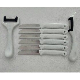 Resim Solingen 6'lı Meyve-sebze-doğrama Bıçağı Ve 2'li Soyacak 8'li Set Beyaz 