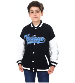 Resim Toontoy Erkek Çocuk Baskılı Kolej Hırka Siyah 