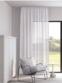 Resim Optik Beyaz Rengi Keten Görünümlü Ekstraforlu Tül Perde Ütü Istemez Optik Beyaz 