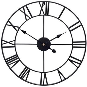 Resim Büyük Boy Roman Rakamlı Metal Duvar Saati 90 CM Çok Renkli 