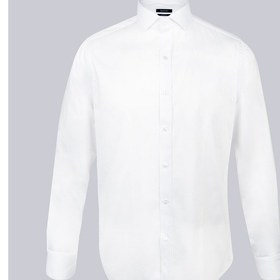 Resim Beyaz Slim Fit Uzun Kollu Açık İtalyan Yaka Saten Gömlek 29694 4111993 