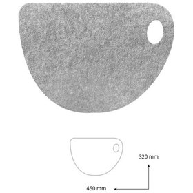 Resim Gri Keçe Amerikan Servisi, Desen Kesim Supla 12'li Servis Takımı -0477 Gri 