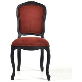 Resim Victoria Ahşap Oymalı Country Sandalye Siyah 