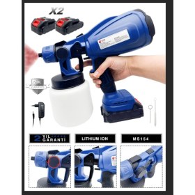 Resim 48V Çift Şarjlı Akülü Boya Tabancası Püskürtme Ilaçlama Makinası Her Yerde Kullanılır 