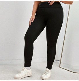 Resim Reka Moda Kadın Yüksek Bel Dalgıç Spor Tayt Siyah 