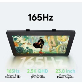Resim Xp-Pen Grafik Tablet 23,8 inç 165Hz Lamine Ekran USB-C Bağlantılı Uyumluluk ile Pro Gen 2 