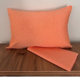 Resim Üntaş Tek Lastiksiz Çarşaf Ve 1 Adet Yastik Kilifi Somon 