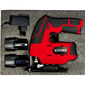 Resim Steiner Alman 12 V 3.0 Ah Li-Ion Çift Akülü Şarjlı Dekupaj Testere 