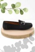 Resim Bambi Siyah Süet Kadın Loafer Ayakkabi K01778166502 