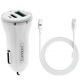 Resim Genel Markalar Araç Çakmaklık Şarj Başlığı 2 Usb 12-24v 18w Qc3.0+pd Hızlı Şarj Aleti Type-c Ios Kablo 