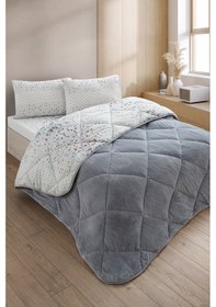 Resim Evoria Çift Kişilik Wellsoft Yorgan Uyku Seti Gri 