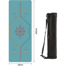 Resim Xtr Fitness Profesyonel Kauçuk Yüzey Kaydırmaz Yoga Matı 5 MM Mavi Çok Renkli 