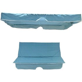 Resim Salıncak Minder Kılıf Takımı(Süngerli)2 Kişilik Minder-Mavikırçıl (532720621) 