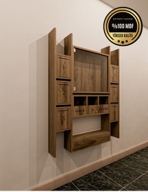 Resim rafineritasarım ELİPS Posta Kutusu MDF 6 ' LI CEVİZ 