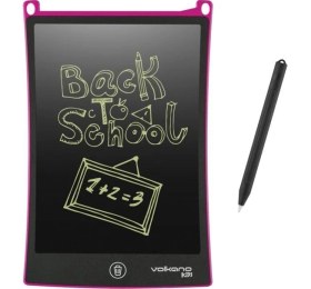 Resim Volkano Doodle Writing Tablet LCD 8.5 Inç Dijital Kalemli Çizim Yazı Tahtası Grafik Not Yazma Eğitim Tableti Pembe VK-850-PK 