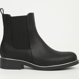 Resim Pierre Cardin 55086 Gümüş Detaylı Lastikli Chelsea Kadın Bot 867800000761 01 Siyah Siyah 