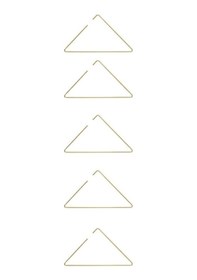 Resim Edora Home 5'li Gold Elbise Askısı Tişört Askısı - Metal Paslanmaz Altın 