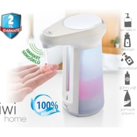 Resim Kiwi 9920 Led Işıklı Sensörlü Sıvı Dezenfektan Sabunluk 330ml 
