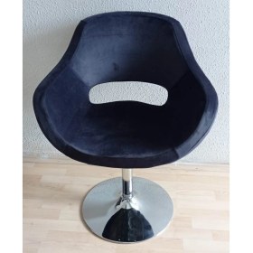 Resim Kamusal Market Bekleme Koltuğu Krom Tepsi Ayaklı Döküm Süngerli Kumaş Antrasit 