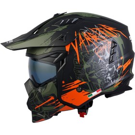 Resim SWAY SEUL WARRIOR Matt Black Orange Kask 