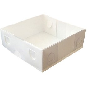 Resim Asetat Kapaklı Karton Kutu 10X10X3 Cm 50 Adet Beyaz N11.9061 