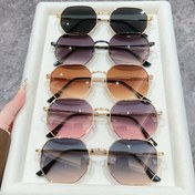 Resim 5 Adet Kadınlar İçin Düzensiz Geometrik Desenli Metal Çerçeve Gözlük Moda Aksesuarı 