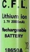 Resim 18650-2500S Şarjlı 3.7 V-2500 mAh Lityum Pil Tırnaklı Supex