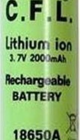 Resim 18650-2500S Şarjlı 3.7 V-2500 mAh Lityum Pil Tırnaklı Supex