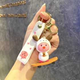 Resim OIMG Yeni Çizgi Film Animasyon Stitch Serisi Yumuşak Kauçuk Anahtarlık Bebek Çantası Kolye Anahtarlık Küçük Hediye (Yurt Dışından) 