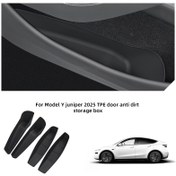 Resim For TESLA Model Y Juniper 2025 için yan kapılar için depolama kutuları, 4 adet ön ve arka kapı yuvaları için TPE tabakları, su geçirmez yan kapı depolama kutuları, araç iç aksesorileri. 