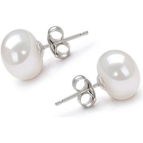 Resim Chavin 8-9 Mm. Gerçek Inci Gümüş Küpe Dg90-9 