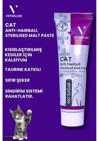 Resim Vetdeluxe Sterilised Malte Paste Kısırlaştırılmış Kedi İçin Tüy Yumağı Önleyici Malt 100 G 