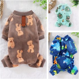 Resim Evcil Hayvan Sıcaklığı Kalınlaştırılmış Flanel Dört Ayaklı Sonbahar ve Kış Yavru Köpek Oyuncak Ayı Tasma-Siz Body, Evcil Hayvan Giyim, Evcil Hayvan Modası, Evcil Hayvan Kıyafeti, Evcil Hayvan Elbisesi 