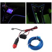 Resim Wezone Oto İç Dekorasyon Işıklı Şerit - Mavi Soğuk Işık Led, 3 Metre, Klip Tipi, Sigara Ateşleyici Beslemeli, Esnek Ve Kesilebilir 