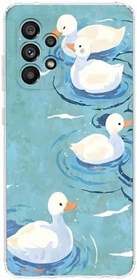 Resim Manitoba Samsung Galaxy A52 Uyumlu Baskılı Yumuşak Silikon Şeffaf Telefon Kılıfı, Desen 