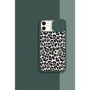 Resim Gritty iPhone 11 Uyumlu Kamera ve Lens Koruyuculu Leopar Desenli Telefon Kılıfı 