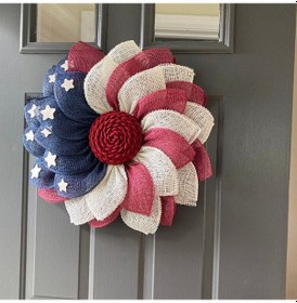 Resim Dianziye Amerikan Bayraklı Bağlaması: Bağımsızlık Günü, Noel Ve Bayram Dekorasyonu - Ev Dekoru Aracı 01 