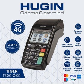 Resim HUGIN Tiger T300 4g Bağlantılı Yeni Nesil Yazar Kasa Pos Cihazı 