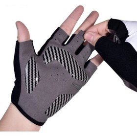 Resim Boodun Profesyonel Mtb Bisiklet Eldiveni Siyah Beyaz 