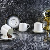 Resim Evaliza Diamond Double 6 Kişilik Kahve Fincan Takımı 130 ml 