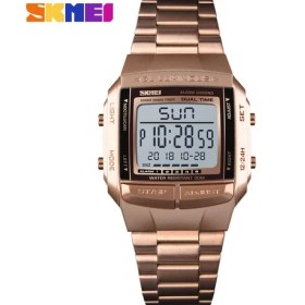 Resim Hanyang Gül Altın Saat Skmeı Spor Saat Erkekler Dijital Saat Çalar Saat Geri Sayım Izle Büyük Kadran Cam Ayna Saat Moda Açık Relogio Masculino (Yurt Dışından) 