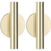 Resim Fosenze 2'li Altın Renkli Metal Duvar Tipi Kurutulmuş Çiçek Vazo Seti Altın 