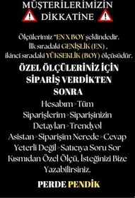 Resim Lüks Zincir Desenli Çizgili Gramajlı Ütü İstemez Kırışmaz Sık Pile En X Boy,Kırık Beyaz 100 250 