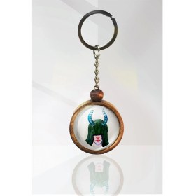 Resim Tahtakolik Oğlak Burç Ahşap Anahtarlık 