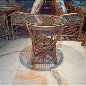 Resim SANCAKTAR BAMBU 60 Cm Yuvarlak Bambu Fiskos (CAMSIZ) 