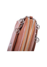 Resim Nas Bag Kadın Günlük Sade Şık Çok Gözlü Çapraz Çanta 23x14 Cm Taba Victoria 
