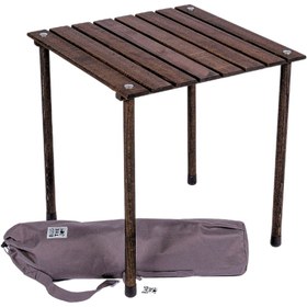 Resim Bag The Joy Ahşap Katlanır Kamp Masa Sandalye Seti 50x50x50 cm | Bahçe , Balkon |Çantalı | Antrasit – Koyu Gri 